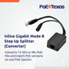 Picture of PoE Texas Power Over Ethernet Inline Converter Injector for 12 Volt and Solar to POE Conversions - Convert 12-30v to PoE with Gigabit Data - Instantly Step Up Voltage to IEEE 802.3af Compatible PoE