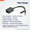 Picture of PoE Texas Power Over Ethernet Inline Converter Injector for 12 Volt and Solar to POE Conversions - Convert 12-30v to PoE with Gigabit Data - Instantly Step Up Voltage to IEEE 802.3af Compatible PoE