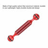 Picture of PULUZ 5" / 12.7cm D20.8mm Dual Balls Carbon Fiber Underwater Float Arm for Video Light/Strobe mounting (Black)