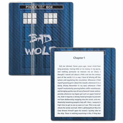 Picture of MightySkins Carbon Fiber Skin for Amazon Kindle Oasis 7" (9th Gen) - Time Lord Box | Protective, Durable Textured Carbon Fiber Finish | Easy to Apply, Remove, and Change Styles | Made in The USA