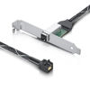 Picture of 10Gtek Minisas Extender Cable, SFF-8643 Connector to SFF-8644 Slot, 30AWG, 0.5-m