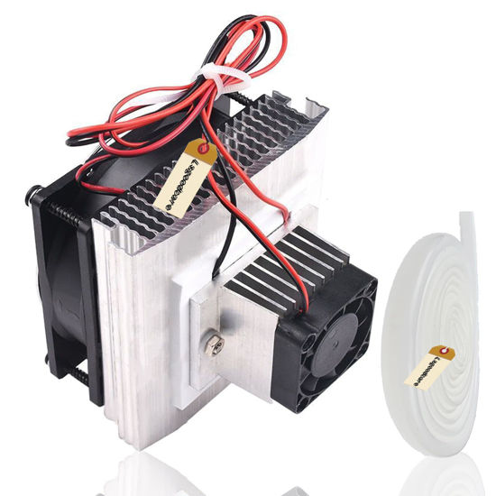 Picture of Lsgoodcare DIY Peltier Cooler Kit 12V Semiconductor Thermoelectric Cooler Peltier Cooling System TEC1-12706 Peltier Heatsink Module kit with Fan + Water Cooling Tube