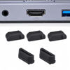 Picture of Boxonly 5Pcs Silicone HDMI Female Port Anti-dust Covers for Desktop Computers Laptops TV Projectors, Anti Dust Plugs Caps Covers Anti Dust Protector Black