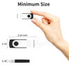 Picture of 1GB USB Flash Drive 1PCS EASTBULL USB 2.0 Thumb Drive Swivel USB Stick Bulk Gig Stick Memory Stick Metal Thumb Drives (Black)