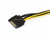 Picture of Monoprice SATA Cable - 0.67 Feet - Black | SATA 15pin to 6pin PCI Express Card Power Cable