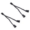 Picture of JBtek All Black Sleeved PWM Fan Splitter Cable 1 to 2 Converter, 2 Pack