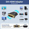 Picture of QimKero DVI to HDMI, Bidirectional DVI (DVI-D) to HDMI, Male to Female Adapter, 2-Pack，(24+1) Male Adapter with Gold-Plated for Computer, Monitor, Projector, TV, PS3/4/5 Nintendo Switch and More