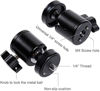 Picture of Universal 1/4" Swivel Mini Ball Head Screw Tripod Mount（2 Pack）, 360 Degree Rotating Mount Base Adapter for DSLR Cameras HTC Vive Tripods Monopods Camcorder Light Stand