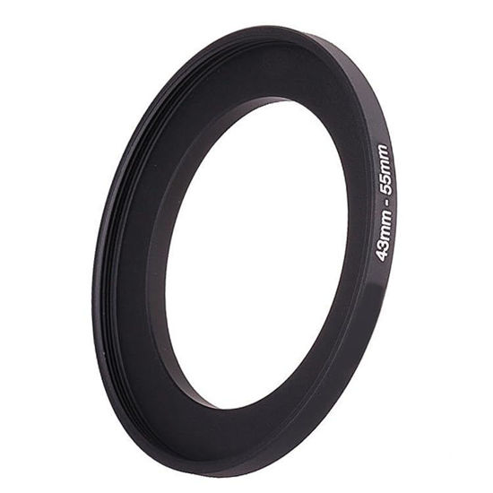 Picture of 43mm Lens to 55mm Camera Lens Adapter,43mm to 55mm Filter Step up Ring Adapter Ring,Compatible with All 55mm UV,CPL,ND,Lens Hood,Threaded Lens ect.