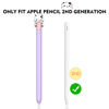 Picture of NIUTRENDZ Cute Cow Apple Pencil Case for Apple Pencil 2nd Generation Case Silicone Protective Cover Sleeve Skin Accessories (Purple, Apple Pencil 2nd Generation)