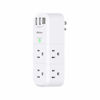 Picture of USB Outlet Extender Surge Protector - with Rotating Plug, 6 AC Multi Plug and 3 USB Ports (1 C), 1800 Joules, 3-Sided Swivel Power Strip Spaced Splitter for Home, Office, Travel