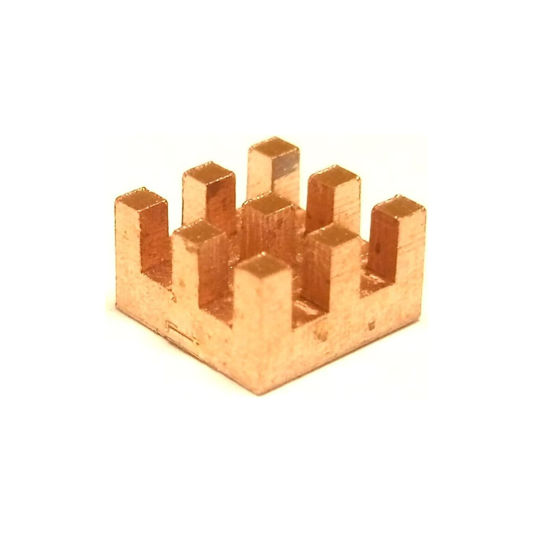 Picture of Easycargo 6mm Copper Heatsink 6x6x5mm + Thermal Conductive Adhesive Tape, Mini Small Cooler Heat Sink for Cooling VRM GPU Stepper Driver Motor MOSFET Regulators 6mmx6mmx5mm 10pcs