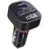 Picture of Bluetooth 5.3 FM Transmitter for Car, Bluetooth Car Adapter with Type-C PD(30W) Car Charger and QC3.0 USB Port, Wireless FM Radio Transmitter, Support MP3 Player, Handsfree Calling, LED Backlit,U Disk