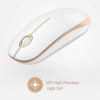 Picture of VssoPlor Wireless Mouse, 2.4G Slim Portable Computer Mice with Nano Receiver for Notebook, PC, Laptop, Computer (White and Gold)