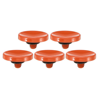 Picture of PATIKIL Camera Shutter Button, 5 Pack Soft Shutter Release Button Pure Copper Camera Button Concave Suitable for Nikon for Fujifilm for Leica DSLR/SLR Camera, Orange