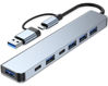 Picture of Aluminum 7 in 1 USB C Hub with USB 3.0, USB 2.0 Ports for MacBook Pro Air and More Devices