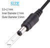 Picture of DC Power Extension Cable 5.5mm x 2.1mm 18AWG Current 10A 16.4FT Female to Male,Thickened Metal Connector Extension Cord for Security Cameras CCTV IP, Router, LED Strips, Solar Panels 5V 9V 12V 24V