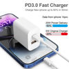 Picture of Phone Charger 2 Pack 20W Dual Port QC + PD 3.0 Power Adapter Fast Wall Charger Block with 6FT&10FT Type C to Lightning Cable for iPhone 14 13 12 11 Pro Max XR XS X,iPad More