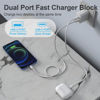 Picture of Phone Charger 2 Pack 20W Dual Port QC + PD 3.0 Power Adapter Fast Wall Charger Block with 6FT&10FT Type C to Lightning Cable for iPhone 14 13 12 11 Pro Max XR XS X,iPad More