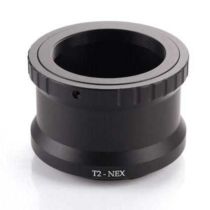 Picture of JINTU Lens Mount Adapter - T-Mount (T/T-2) Screw Mount SLR Lens Compatible with Sony a7 a7R a7s II III IV a9 Alpha 1 a6600 a6500 a6400 a6300 a6100 a6000 a5100 Camera