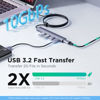 Picture of Aceele 10Gbps USB 3.2 Hub with 4 USB A 3.2 Ports, USB 3.2 Gen 2 Splitter with 4ft Extented Long Data Cable and Type-C Power Port, for Chromebook,Surface Pro 3,iMac,PS4 Flash Drive Data and More