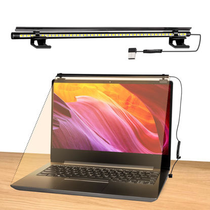 Picture of MLEWGSD Monitor Light Bar for Laptop - 5 Color Modes Laptop Moniter Light for Eye Caring USB Powered Laptop Light Clip on Dimmable Touch Control Laptop Light No Glare Space Saving for Home Office Work