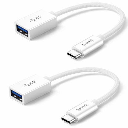 Picture of Syntech USB Type C to USB Adapter, Aluminum Alloy, Male to Female, 5 Gbps Transfer Speed, Compatible with iPhone, MacBook, iPad, Pixelbook, Dell, Surface, Lenovo, Samsung Galaxy