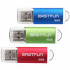 Picture of EASTFUN 3 Pack 16GB USB 2.0 Flash Drive Memory Stick Thumb Drive Thumb Stick Jump Drive Zip Drive Pen Drive,with LED Indicator,3 Pcs Colors:Red/Green/Blue