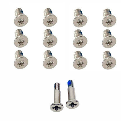 Picture of BestParts 12pcs M2x3mm Silver Torx T5 Bottom Cover Screws & 2pcs Nameplate Screws Replacement for Dell XPS 15 9550 9560 9570 Laptop