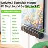 Picture of Soundbar Mount for Samsung, Sony, LG, Vizio, Bose, Onn & More Sound Bar Mounts-Universal Soundbar Mounting Bracket Under TV, Floating Speaker Wall Mount 1 Pair Soundbar Shelf