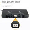 Picture of ar Audio Bluetooth Cassette Receiver, 3.5mm Stereo 4 Channel Output Cassette Tape Player, Tape Player Bluetooth 5.0 Cassette Aux Adapter, Support mobile phones, tablets, MP3, Car Stereos, Earphones