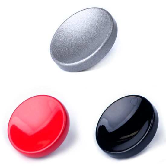 Picture of VKO Metal Soft Shutter Release Button,Delicate Camera Shutter Button Black Red Gray 11mm Concave Surface (3 Pack)