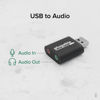 Picture of Plugable USB Audio Adapter with 3.5mm Speaker-Headphone and Microphone Jack, Add an External Stereo Sound Card to Any PC, Compatible with Windows, Mac, and Linux - Driverless