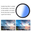 Picture of Lens Filter 58mm Gradient Filter Multilayer Coating Waterproof Gradual Colour Lens Filter for Camera Filters for Various Effects (Blue)