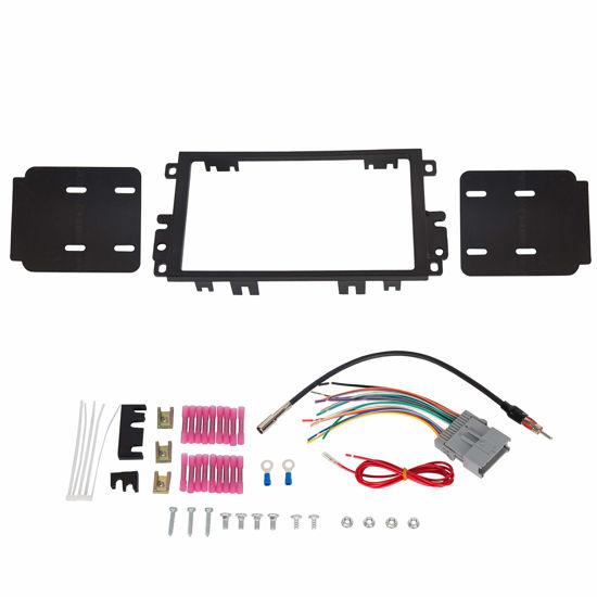 Picture of ECOTRIC Double Din Car Stereo Radio Install Radio Bezel Dash Kit Trim Bezel W/Wire Harness Compatible with Select 1992-2012 Buick Chevy GMC- - Compatible Vehicles Listed Below