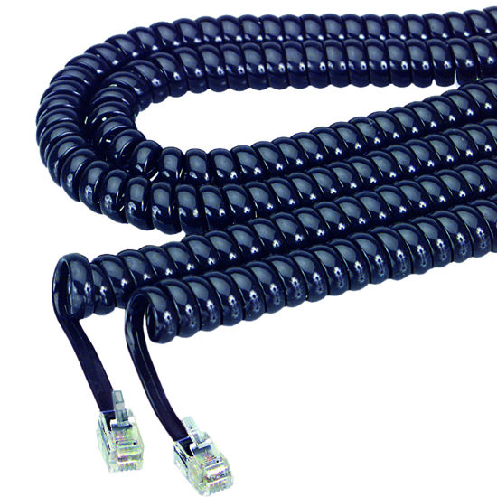 Picture of Softalk 48102 Phone Coil Cord 12-Feet Black Landline Telephone Accessory