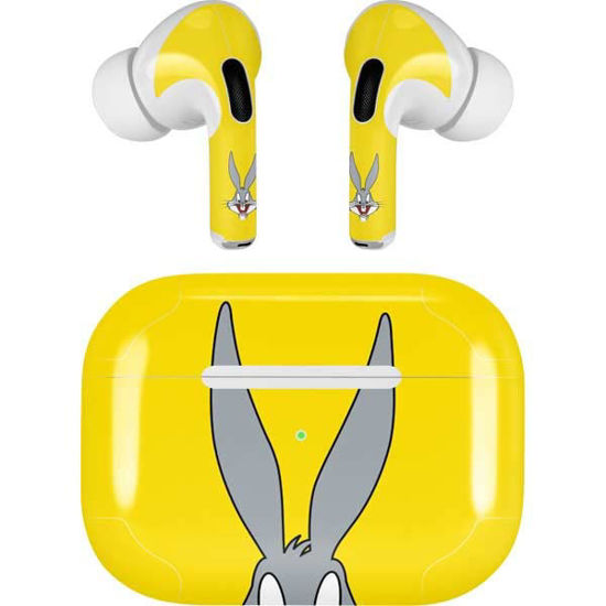 Picture of Skinit Decal Audio Skin Compatible with Apple AirPods Pro (2rd Gen, 2022) - Officially Licensed Warner Bros Bugs Bunny Zoomed in Design