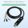 Picture of Waveshare Industrial USB to TTL (D) Serial Cable, Compatible with Raspberry Pi 5, Original FT232RNL Chip, Multi Protection Circuits, with Separated 4pin Header + SH1.0 3PIN Connector