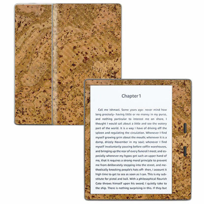 Picture of MightySkins Carbon Fiber Skin for Amazon Kindle Oasis 7" (9th Gen) - Cork | Protective, Durable Textured Carbon Fiber Finish | Easy to Apply, Remove, and Change Styles | Made in The USA