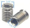 Picture of HITHUT Stainless Steel 1/4"-20 Female to 3/8"-16 Male Screw Adapter 4 Pieces 14mm Height