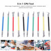 Picture of CPU Glue Removal Tool, 2Set TE-018 5 in 1 IC Chip Repair Thin Blade NAND Disassembler BGA Repair Knife Disassembly Glue Motherboard Chip Disassembly Tool(5 In1)