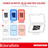 Picture of Kiorafoto 18 PCS Multi-Color Clear Plastic Memory Card Holder Case for 18 Micro SD SDXC SDHC TF Cards, Transparent MicroSD MSD Memory Card Case Storage Organizer with Labels