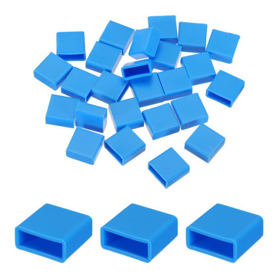 Picture of MECCANIXITY 25pcs USB Type A Port Plugs Covers Caps Silicone Anti Dust Protector for USB Male End, Blue