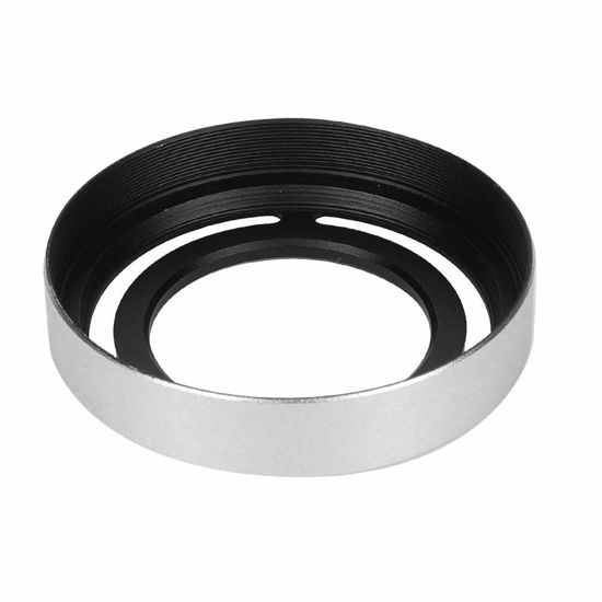 Picture of Oumij1 Hollow Metal Lens Hood - Compact Lens Hood - Detachable Camera Lens Hood - for Fuji X10/X20/X30 Camera(Silver)