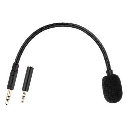 Picture of Smays 3.5mm Microphone aux mic for Headphone Jack, Detachable Plug-in Microfono for Laptop PC Phone Conference