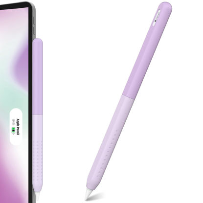 Picture of NIUTRENDZ Gradient Color iPencil Case for Apple Pencil 2nd Generation Case Silicone Protective Cover Sleeve Skin for Apple Pencil 2nd Gen (Apple Pencil 2nd Generation, Gradient Purple)