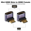 Picture of AreMe 8K Mini HDMI to HDMI Adapter (2 Pack), Up and Down 90 Degree Right Angle Mini HDMI Male to HDMI Female Converter Connector for Raspberry Pi Zero, DSLR Camera, Camcorder, HDTV, Projector