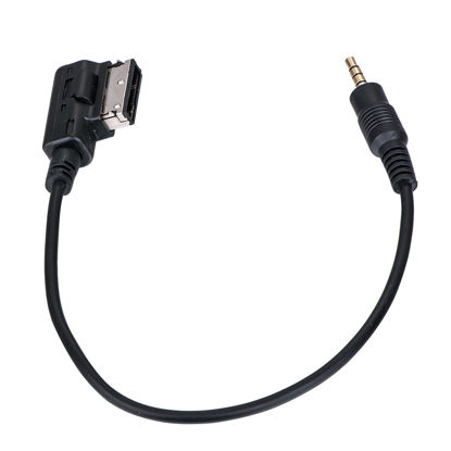 Picture of AUX Media Interface Cable Compatible with Mercedes Benz 2010-2016 MMI Socket 3.5mm Plug 25CM Long