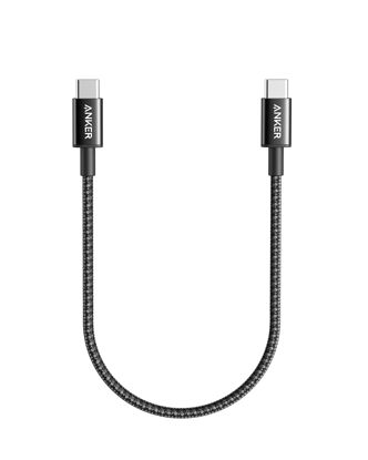 Picture of Anker USB C to USB C Cable, New Nylon USB C Charger Cable (1FT, 2Pack), Type C 60W(3A) for iPhone 15/15 Pro/15 Plus/15 Pro Max and More(Black)