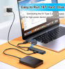 Picture of VIENON USB 3.0 Hub (5 in 1), USB C Hub, USB C to USB 3.0 Hub Adapter with USB C Power/Data Ports, USB Extender USB A&C Docking Station for Laptop PC MacBook Dell, HP, PS4/5, SSD and More